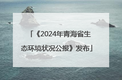 《2024年青海省生态环境状况公报》发布