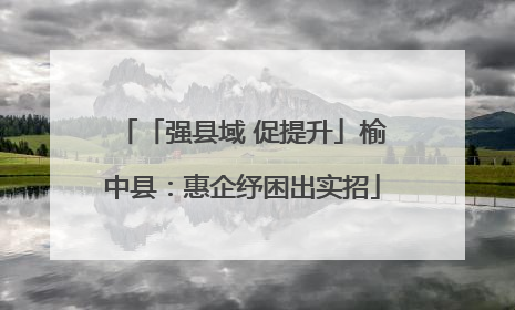 「强县域 促提升」榆中县：惠企纾困出实招