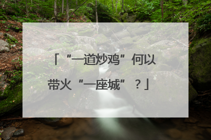 “一道炒鸡”何以带火“一座城”？