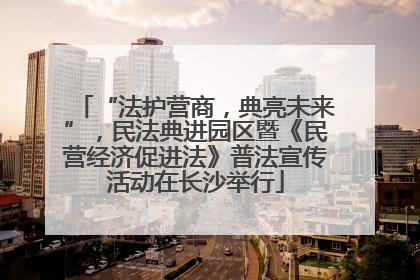 “法护营商，典亮未来”，民法典进园区暨《民营经济促进法》普法宣传活动在长沙举行