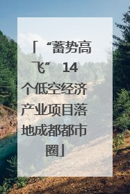 “蓄势高飞” 14个低空经济产业项目落地成都都市圈