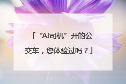 “AI司机”开的公交车，您体验过吗？