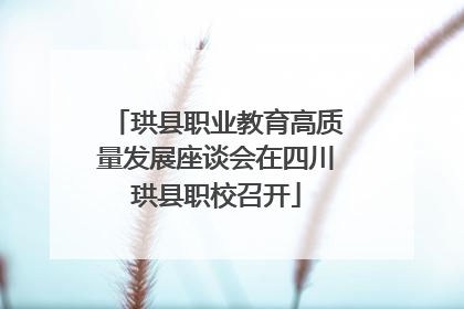 珙县职业教育高质量发展座谈会在四川珙县职校召开