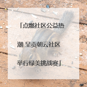 点燃社区公益热潮 呈贡朝云社区举行绿美挑战赛