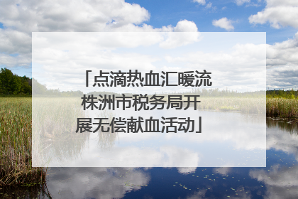 点滴热血汇暖流 株洲市税务局开展无偿献血活动