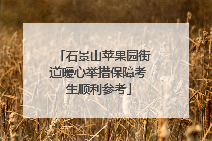 石景山苹果园街道暖心举措保障考生顺利参考