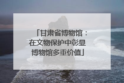 甘肃省博物馆：在文物保护中彰显博物馆多重价值
