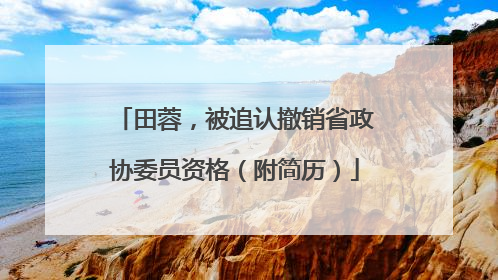 田蓉，被追认撤销省政协委员资格（附简历）
