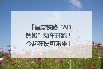 福厦铁路“AD钙奶”动车开跑！今起在厦可乘坐