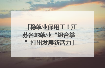 稳就业保用工！江苏各地就业“组合拳”打出发展新活力