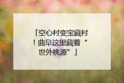 空心村变宝藏村！曲阜这里藏着“世外桃源”