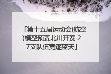 第十五届运动会(航空)模型预赛北川开赛 27支队伍竞逐蓝天