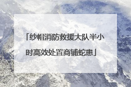 纱帽消防救援大队半小时高效处置商铺蛇患