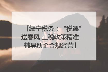 绥宁税务：“税课”送春风 三税政策精准辅导助企合规经营