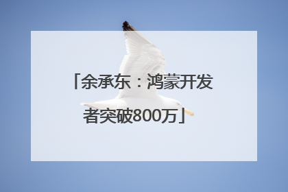 余承东：鸿蒙开发者突破800万