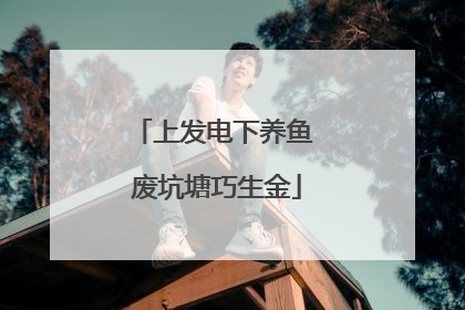 上发电下养鱼 废坑塘巧生金