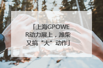 上海GPOWER动力展上，潍柴又搞“大”动作