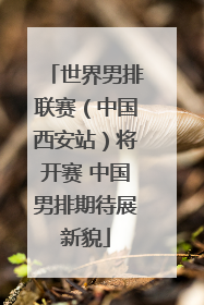 世界男排联赛（中国西安站）将开赛 中国男排期待展新貌