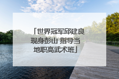 世界冠军邱建良现身彭山 指导当地职高武术班