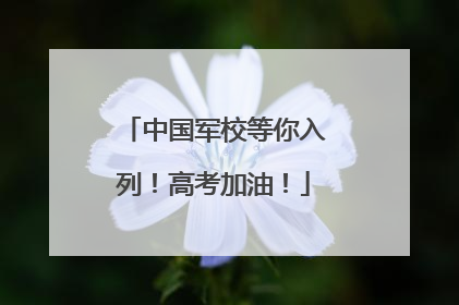 中国军校等你入列！高考加油！