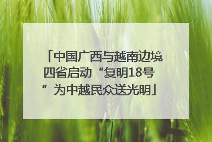 中国广西与越南边境四省启动“复明18号”为中越民众送光明
