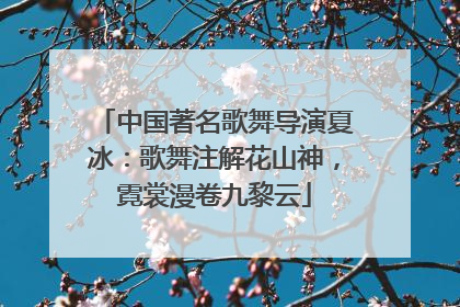 中国著名歌舞导演夏冰：歌舞注解花山神，霓裳漫卷九黎云