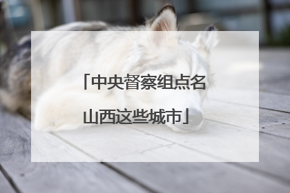 中央督察组点名山西这些城市