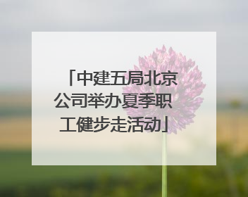 中建五局北京公司举办夏季职工健步走活动