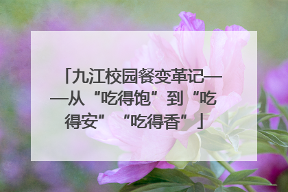 九江校园餐变革记——从“吃得饱”到“吃得安”“吃得香”