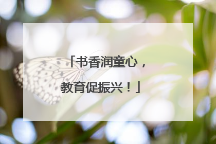 书香润童心，教育促振兴！