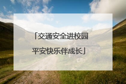 交通安全进校园 平安快乐伴成长