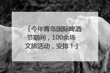 今年青岛国际啤酒节期间，100余场文旅活动，安排！