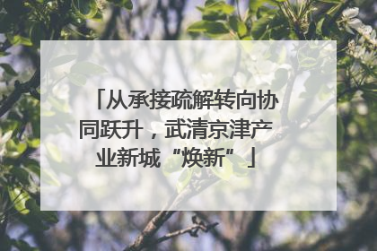 从承接疏解转向协同跃升，武清京津产业新城“焕新”