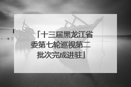十三届黑龙江省委第七轮巡视第二批次完成进驻