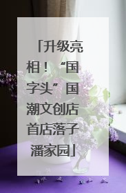 升级亮相！“国字头”国潮文创店首店落子潘家园