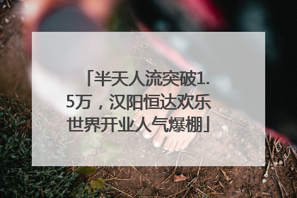 半天人流突破1.5万，汉阳恒达欢乐世界开业人气爆棚