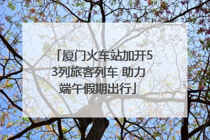 厦门火车站加开53列旅客列车 助力端午假期出行