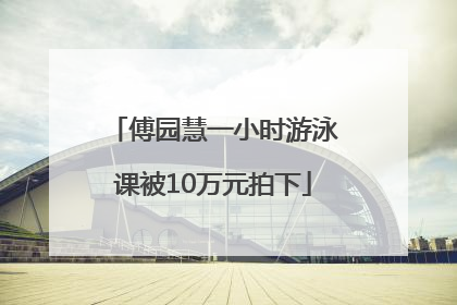 傅园慧一小时游泳课被10万元拍下