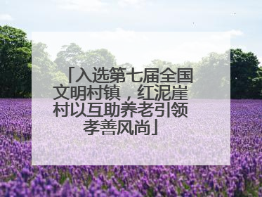 入选第七届全国文明村镇，红泥崖村以互助养老引领孝善风尚