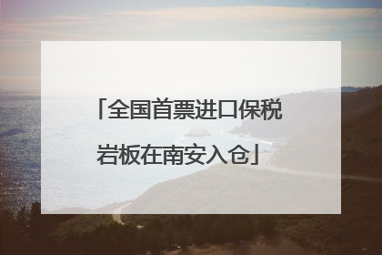 全国首票进口保税岩板在南安入仓