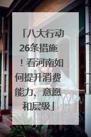 八大行动26条措施！看河南如何提升消费能力、意愿和层级