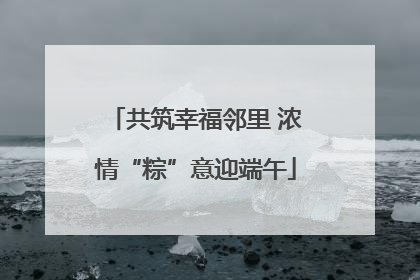 共筑幸福邻里 浓情“粽”意迎端午