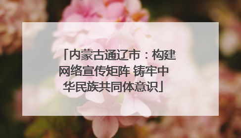 内蒙古通辽市：构建网络宣传矩阵 铸牢中华民族共同体意识
