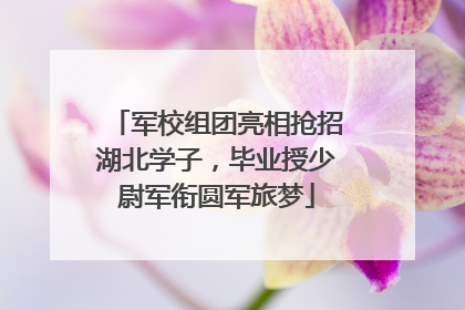 军校组团亮相抢招湖北学子，毕业授少尉军衔圆军旅梦