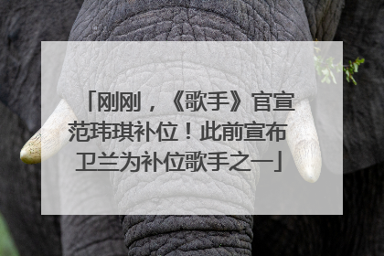 刚刚，《歌手》官宣范玮琪补位！此前宣布卫兰为补位歌手之一