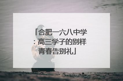 合肥一六八中学：高三学子的别样青春告别礼