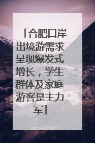 合肥口岸出境游需求呈现爆发式增长，学生群体及家庭游客是主力军