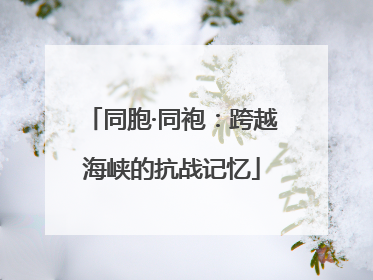 同胞·同袍：跨越海峡的抗战记忆