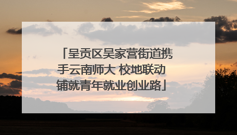 呈贡区吴家营街道携手云南师大 校地联动铺就青年就业创业路