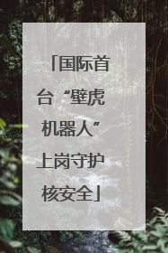 国际首台“壁虎机器人”上岗守护核安全